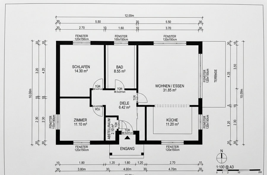 Technischer Grundriss